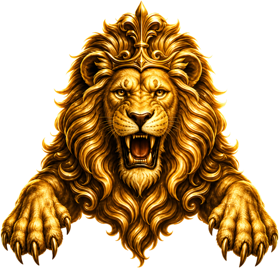 Majestic roaring lion of Baluchistan